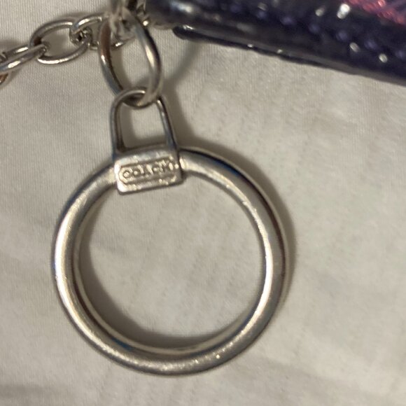 Coach Poppy Tartan Keychain Wallet Coin Purse - Picture 7 of 12